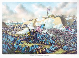 Capture of Fort Fisher, pub. Kurz & Allison, 1890 by American School